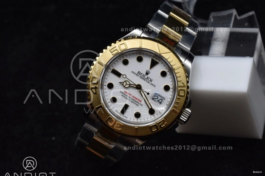YG 116623 Edition Plated Bracelet on SS YG SA3135 GMF White Best Dial Yacht-Master 1108
